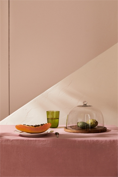 Стеклянный купол для торта с деревянным основанием 1283039001