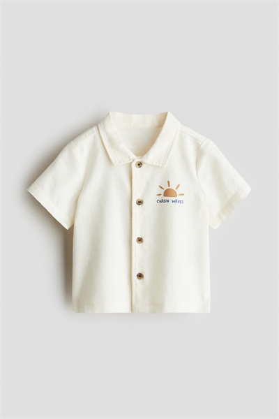 Рубашка из льняной смеси 1290989001