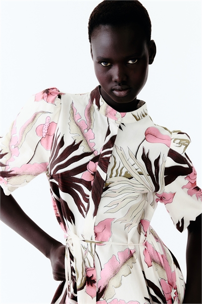 Длинное хлопковое платье 1275645006