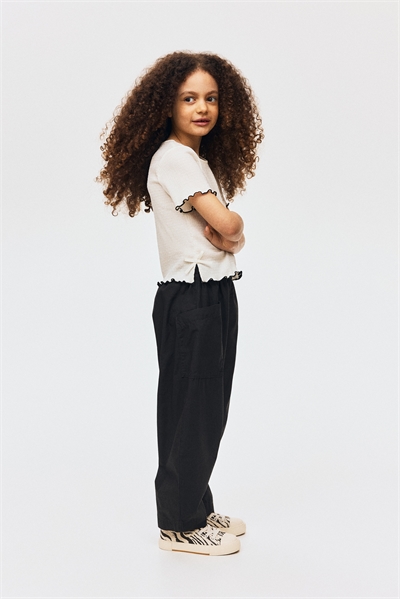 Хлопковые брюки Barrel Leg 1283099003