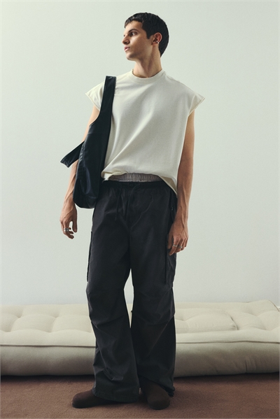 Парашютные брюки свободного кроя 1286120001