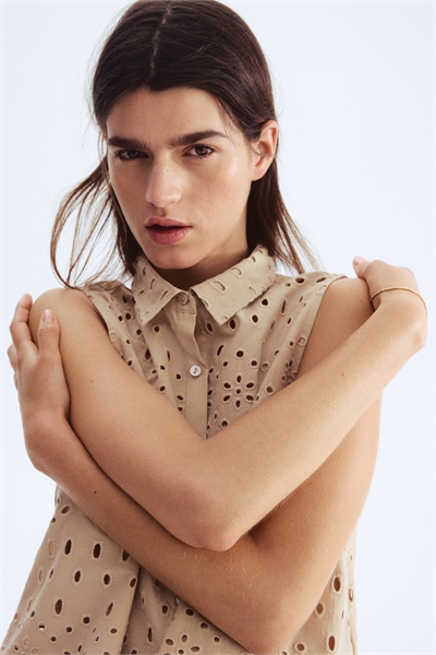 Рубашка из ткани Broderie anglaise 1287255002