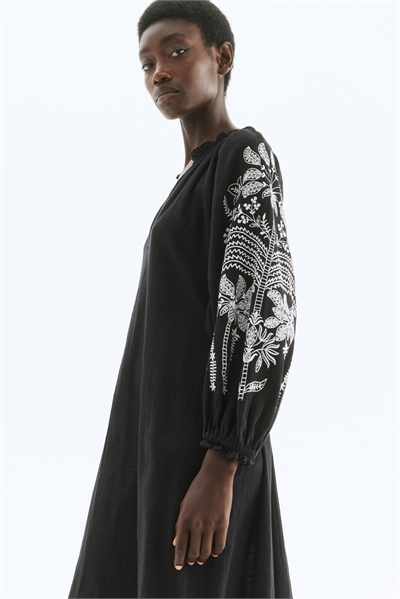 Платье из хлопка с вышивкой 1288373003