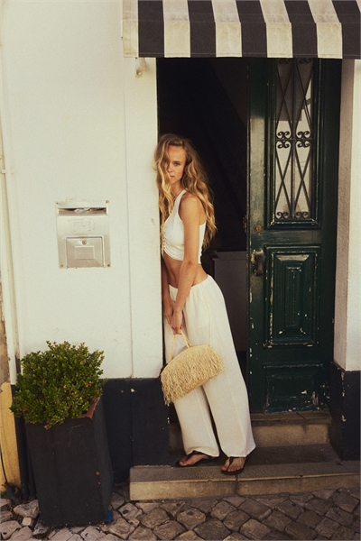 Широкие брюки с завязками 1289609003