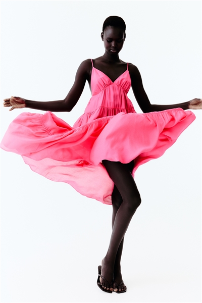 Многоярусное платье макси 1290395004