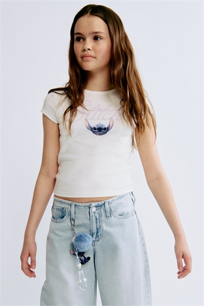 Хлопковый топ с принтом-мотивом 1292023004