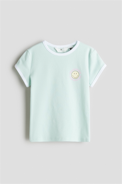 Хлопковый топ с принтом-мотивом 1292023013