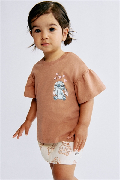 Топ из хлопка с принтом 1293835001