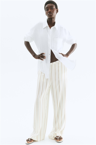 Широкие брюки из саржи 1296523005