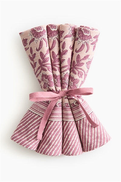 Набор из 4 салфеток с узором 1281845001