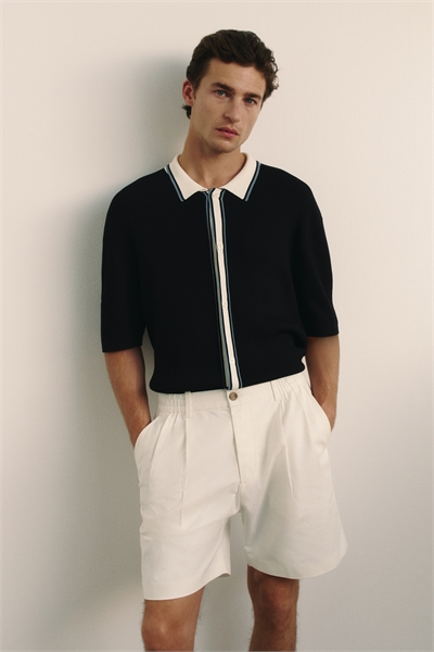 Рубашка из трикотажа в рубчик Regular Fit 1284223002