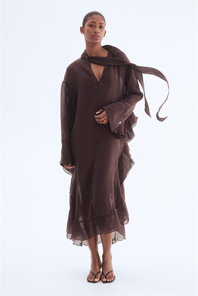 Платье-кафтан с вырезом на завязках 1305422001