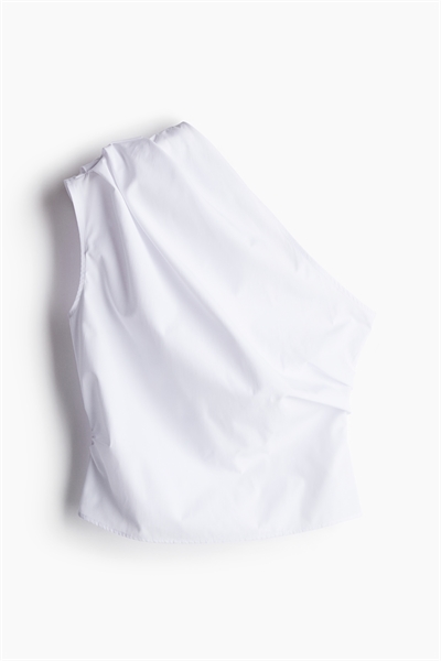 Драпированный топ на одно плечо 1235421002