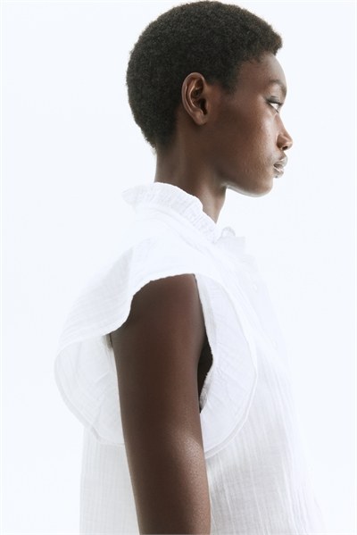 Блузка из муслина с расклешенными рукавами 1288339001