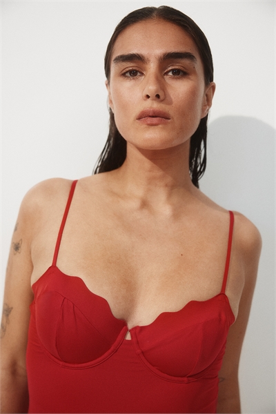 Купальник с высокой ножкой и заниженной талией 1282348002