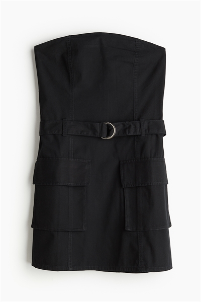 Приталенное платье-бандо 1247222001