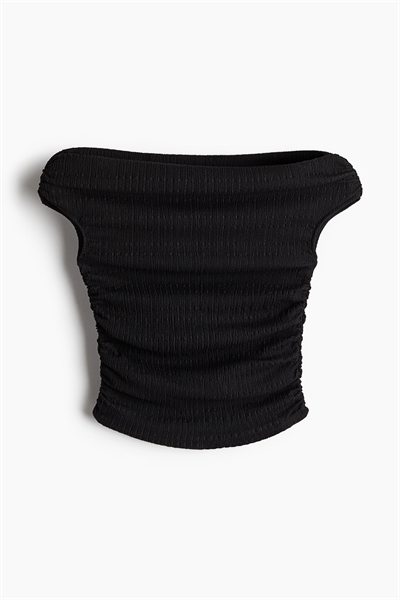 Приталенный топ с плечами 1243750005