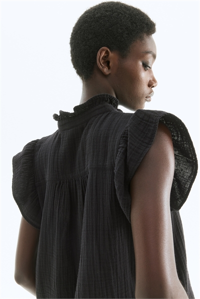 Блузка из муслина с расклешенными рукавами 1288339003