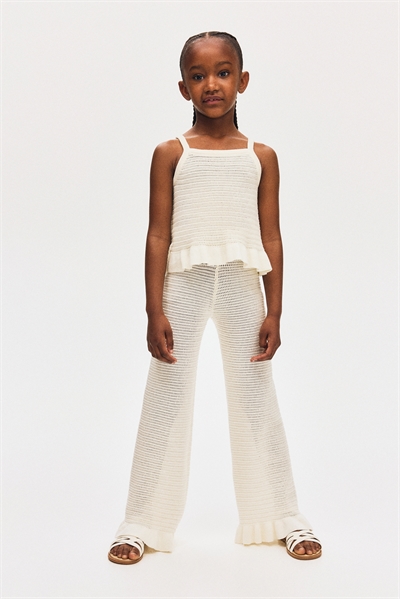 Расклешенные леггинсы из хлопкового трикотажа 1288669001