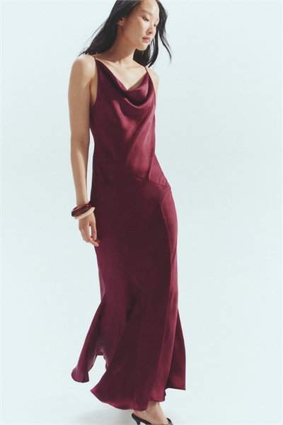 Атласное платье-слип 1293360001