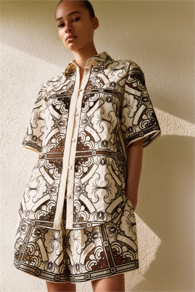 Шорты из бумажного пакета с вышивкой 1293439001