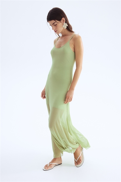 Платье из сетки на бретелях 1295134002