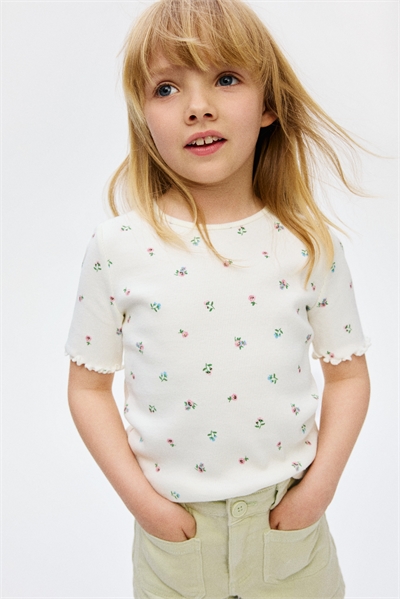 Топ из ребристого хлопка 1295496002