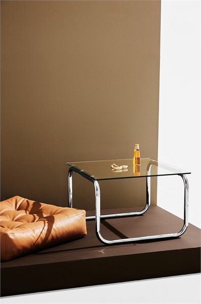 Журнальный столик Lulu из стекла и хрома 1281019002