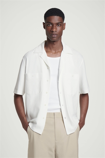 Курортная рубашка из хлопка-сырца 1281649002