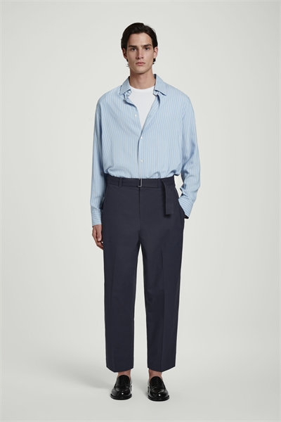 Хлопковые брюки с поясом 1282014002