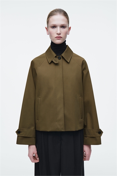 Короткий тренч из саржи 1208899004