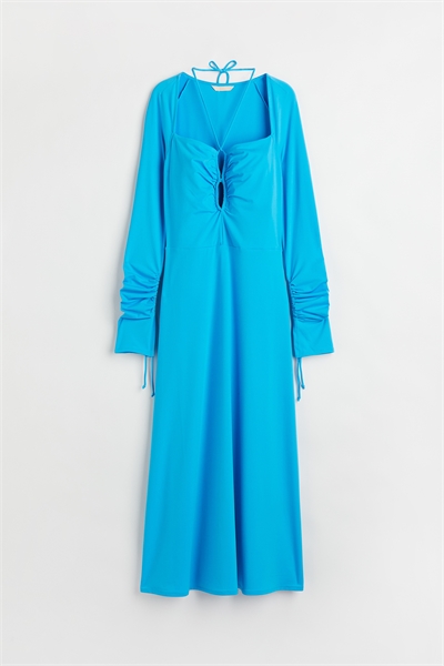 Платье с вырезом по линии талии 1062283003