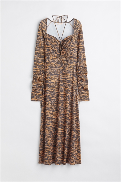 Платье с вырезом по линии талии 1062283004