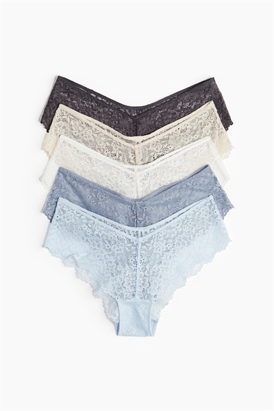 Кружевные трусы-хипстеры в упаковке из 5 штук 1171002016
