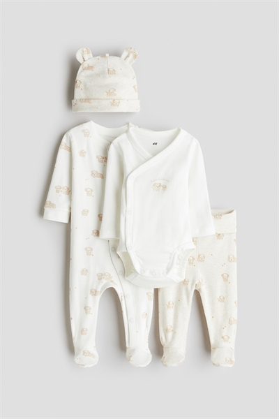 Подарочный набор из 4 предметов из хлопкового трикотажа 1266252002