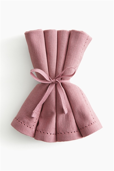 Салфетки из смеси льна в упаковке 4 штуки 1282415005