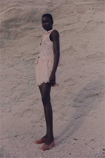 Шорты с вышивкой бродери англез 1287253001