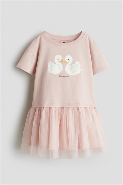 Платье с тюлевой юбкой с принтом 1309405001