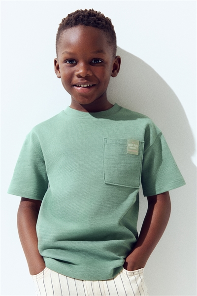 Футболка из хлопка с жаккардовым джерси 1296422002