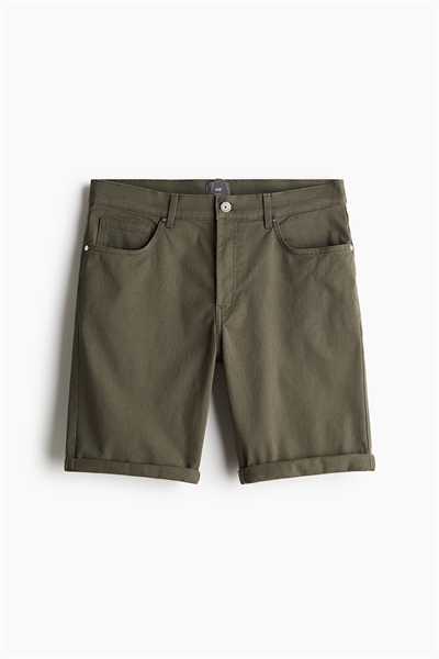 Шорты Slim Fit из хлопкового твила 1054308005