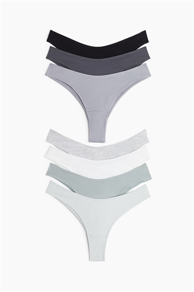 Хлопковые трусы-бразильяна, 7 штук 1237467006