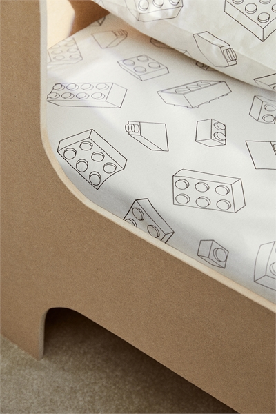 Хлопковая простыня с принтом, на резинке 1247969004