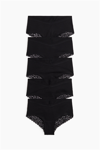 Трусы-хипстеры из хлопка с кружевной отделкой MAMA 5 шт. 1292241002