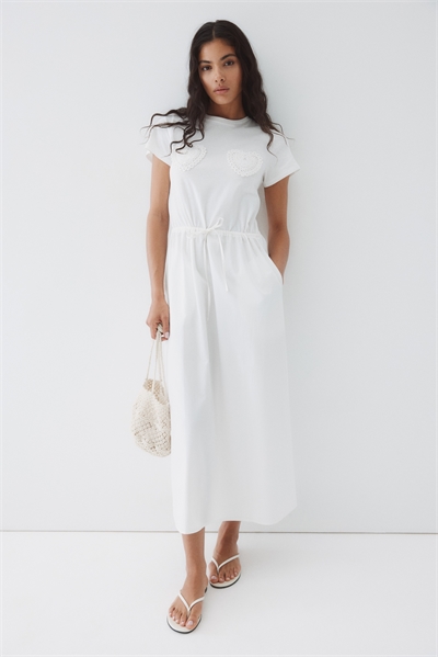 Хлопковое платье с завязками на талии 1301299001