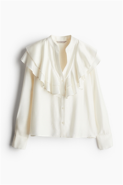 Блузка с отделкой воланами 1254886001