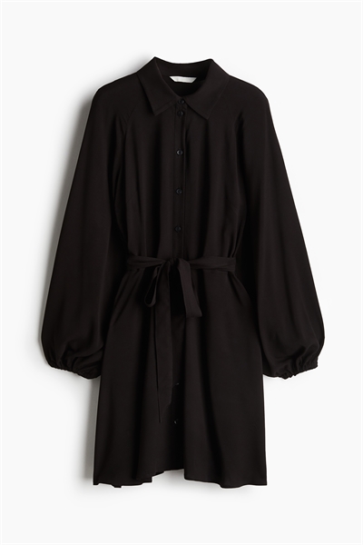 Платье-рубашка с воздушными рукавами 1241440001