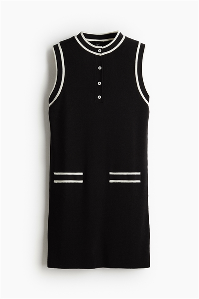 Платье из трикотажа в рубчик с пуговицами 1255386001