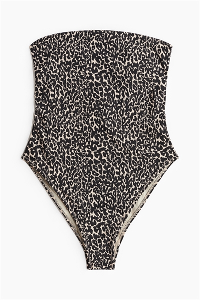 Купальник-бандо с мягкими чашечками на высоких ножках 1231081005