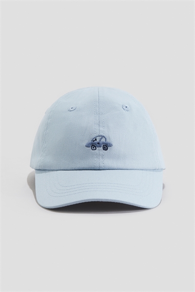 Кепка из саржи с вышитым мотивом 1261856012