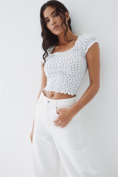 Топ с кружевной отделкой 1296486003